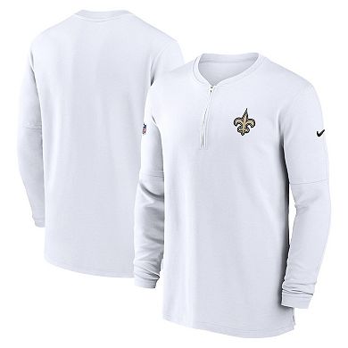 Men's Nike  White New Orleans Saints 2023 Sideline Performance Long Sleeve Quarter-Zip Top