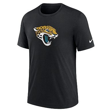 Men's Nike Black Jacksonville Jaguars Rewind Logo Tri-Blend T-Shirt