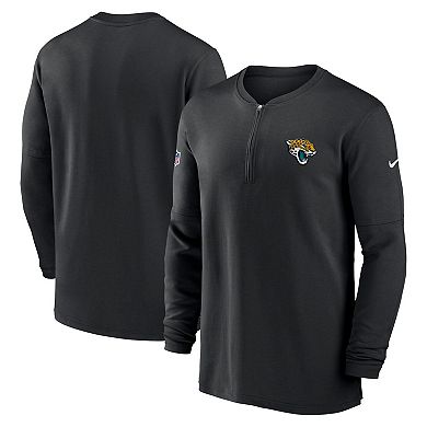 Men's Nike  Black Jacksonville Jaguars 2023 Sideline Performance Long Sleeve Quarter-Zip Top