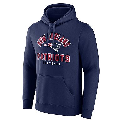 Men's Fanatics Branded  Navy New England Patriots Between the Pylons Pullover Hoodie