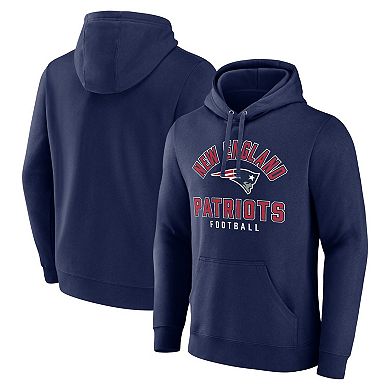 Men's Fanatics Branded  Navy New England Patriots Between the Pylons Pullover Hoodie