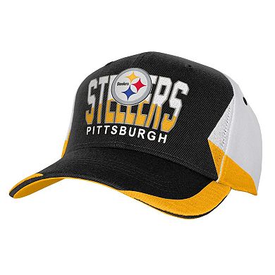Youth Mitchell & Ness Black Pittsburgh Steelers Retrodome Precurved Adjustable Hat