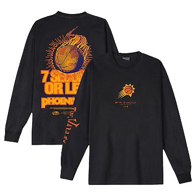 Unisex Bleacher Report x Mitchell & Ness Black Phoenix Suns World Tour Long Sleeve T-Shirt