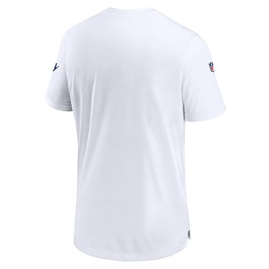 Men's Nike  White Seattle Seahawks Throwback Sideline Coaches Performance T-Shirt
