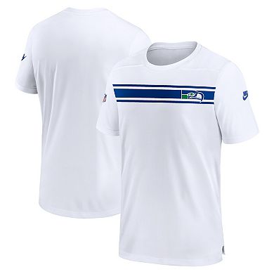 Men's Nike  White Seattle Seahawks Throwback Sideline Coaches Performance T-Shirt