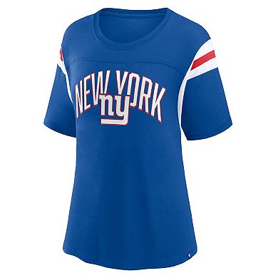 Women's Fanatics Branded Royal New York Giants Earned Stripes T-Shirt