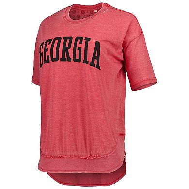 Women's Pressbox Red Georgia Bulldogs Arch Poncho T-Shirt