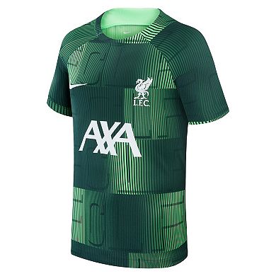 Youth Nike Green Liverpool 2023/24 Away Pre-Match Performance Top