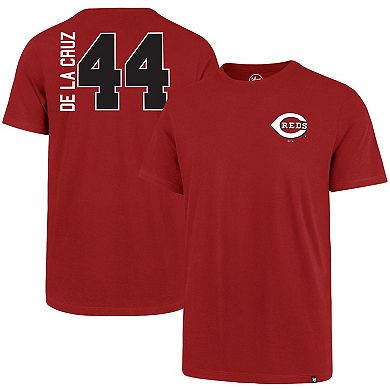 Men's '47 Elly De La Cruz Red Cincinnati Reds Name & Number T-Shirt