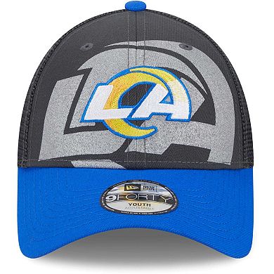 Youth New Era Graphite Los Angeles Rams Reflect 9FORTY Adjustable Hat