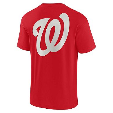 Unisex Fanatics Signature Red Washington Nationals Super Soft T-Shirt