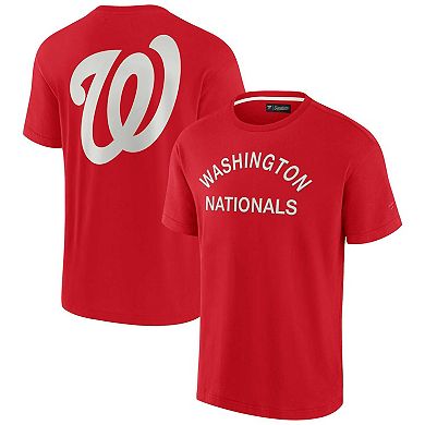 Unisex Fanatics Signature Red Washington Nationals Super Soft T-Shirt