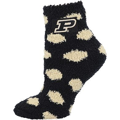 Women's ZooZatz Purdue Boilermakers Fuzzy Dot Ankle Socks