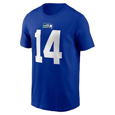 Men's Nike DK Metcalf Royal Seattle Seahawks Throwback Player Name & Number T-Shirt