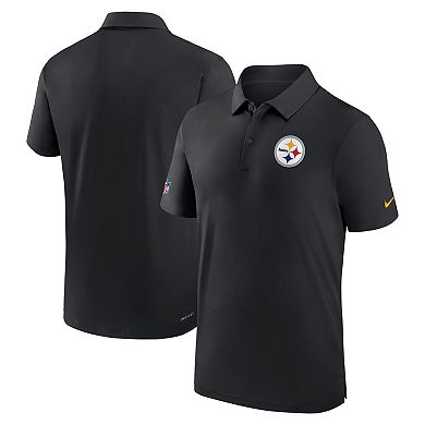 Men's Nike Black Pittsburgh Steelers Sideline Coaches Performance Polo