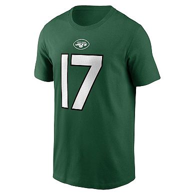 Men's Nike Garrett Wilson Green New York Jets Player Name & Number T-Shirt