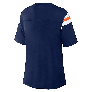 Women's Fanatics Branded Navy Denver Broncos Earned Stripes T-Shirt