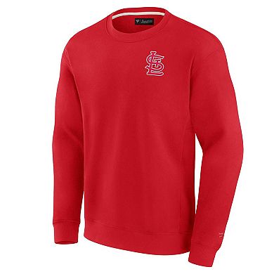Unisex Fanatics Signature Red St. Louis Cardinals Super Soft Fleece Pullover Crew Sweatshirt