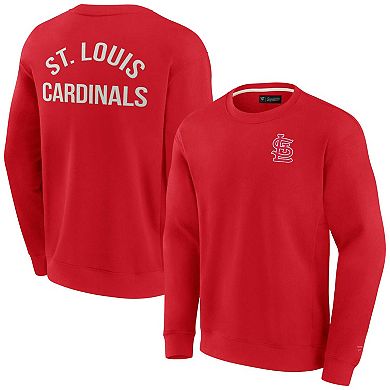 Unisex Fanatics Signature Red St. Louis Cardinals Super Soft Fleece Pullover Crew Sweatshirt