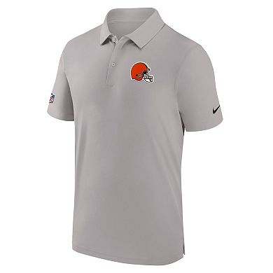 Men's Nike Gray Cleveland Browns Sideline Coaches Performance Polo
