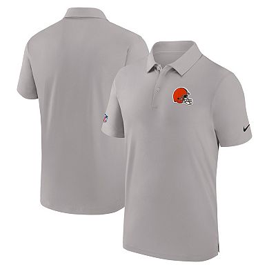 Men's Nike Gray Cleveland Browns Sideline Coaches Performance Polo