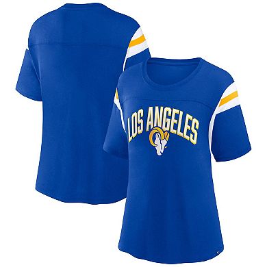 Women's Fanatics Branded Royal Los Angeles Rams Earned Stripes T-Shirt