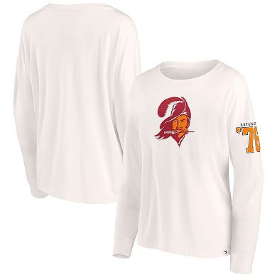 Women's Fanatics Branded Cream Tampa Bay Buccaneers Game Date Long Sleeve T-Shirt