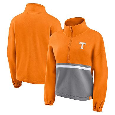 Women's Fanatics Branded Tennessee Orange Tennessee Volunteers Fleece Half-Zip Jacket