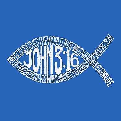 John 3:16 Fish Symbol - Women's Dolman Word Art Shirt