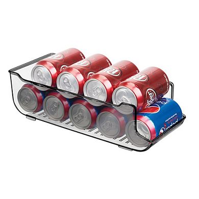 mDesign Pop/Soda Can Storage Dispenser Bin for Fridge, Pantry, 2 Pack
