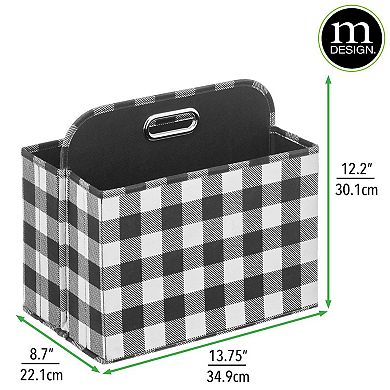 mDesign Holiday Storage Box for Gift Wrapping and Bows
