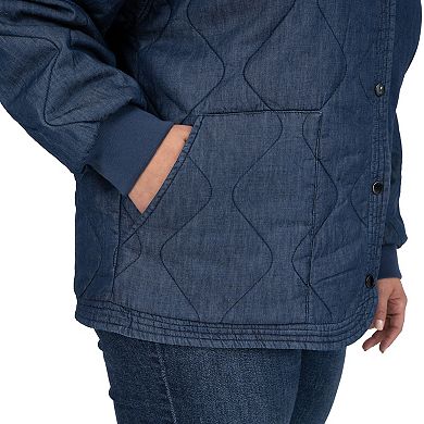 Plus Size Fleet Street Quilted Denim Jacket