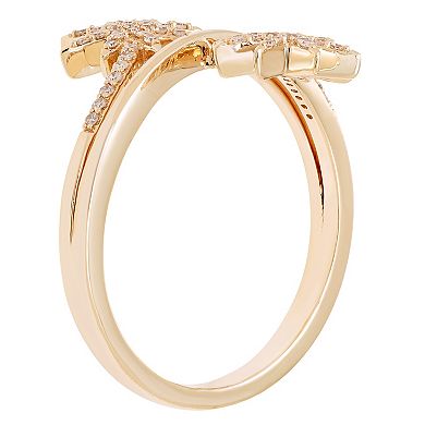 The Regal Collection 10k Gold 1/6 Carat T.W. Diamond Star Ring