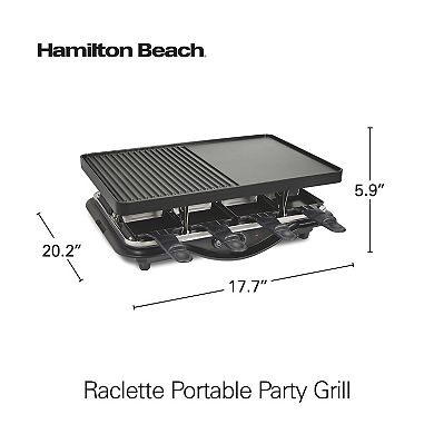 Hamilton Beach Raclette Portable Party Grill