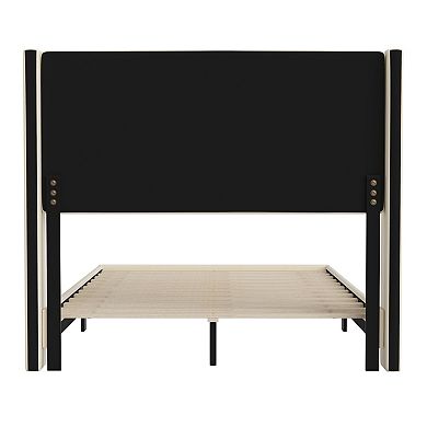 Flash Furniture Hollis Bedframe and Wingback Headboard