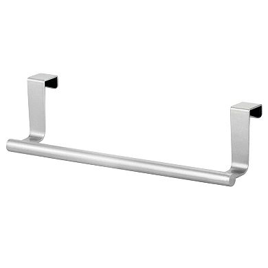 mDesign Forma Metal Over Door Rack and Towel Holder for Kitchen Cabinet