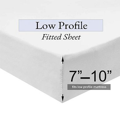 Low Profile (7-10 Inches) Soft Cotton Sateen Sheet Set