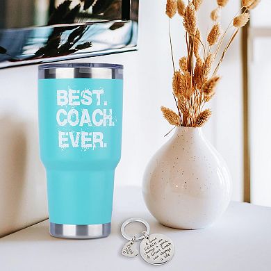 Best Coach Tumbler With Straw And Cleaning Brush And Keychain