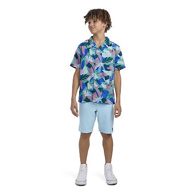 Boys 8-20 Hurley Palm Tree Tropical Leaf Printed Woven Shirt
