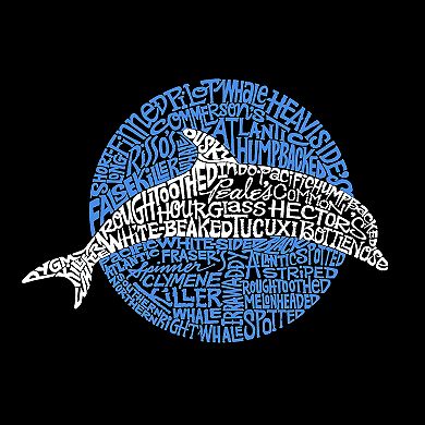 Species of Dolphin - Boy's Word Art Hooded Sweatshirt