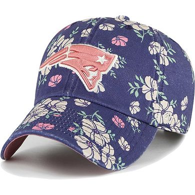 Women's '47  Navy New England Patriots Primrose Clean Up Adjustable Hat