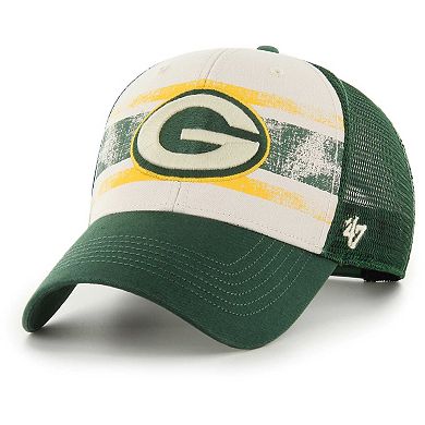 Men's '47 Cream Green Bay Packers Breakout MVP Trucker Adjustable Hat
