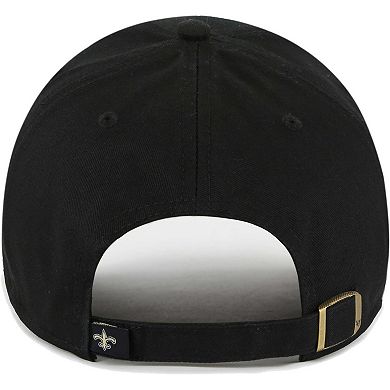 Women's '47 Black New Orleans Saints Sidney Clean Up Adjustable Hat