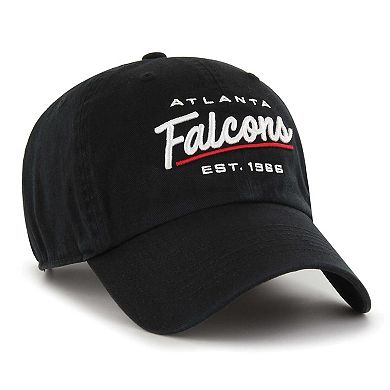 Women's '47 Black Atlanta Falcons Sidney Clean Up Adjustable Hat