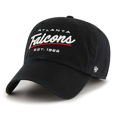 Women's '47 Black Atlanta Falcons Sidney Clean Up Adjustable Hat