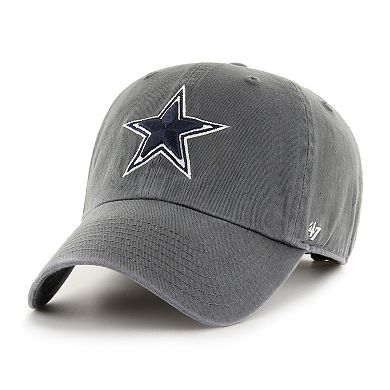 Men's '47 Charcoal Dallas Cowboys Clean Up Adjustable Hat