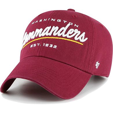 Women's '47 Burgundy Washington Commanders Sidney Clean Up Adjustable Hat