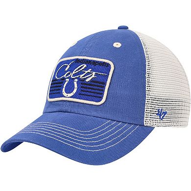 Men's '47 Royal/Natural Indianapolis Colts  Five Point Trucker Clean Up Adjustable Hat