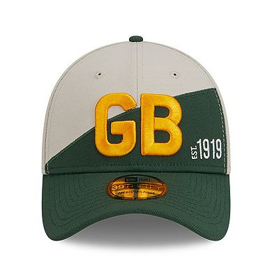 Men's New Era Cream/Green Green Bay Packers 2023 Sideline Historic 39THIRTY Flex Hat