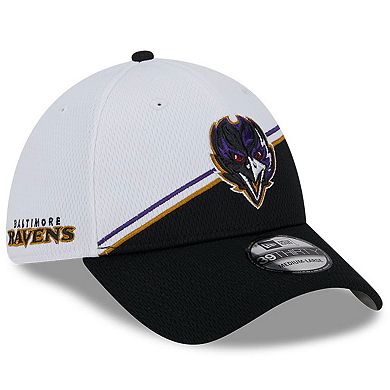 Men's New Era  White/Black Baltimore Ravens 2023 Sideline 39THIRTY Flex Hat